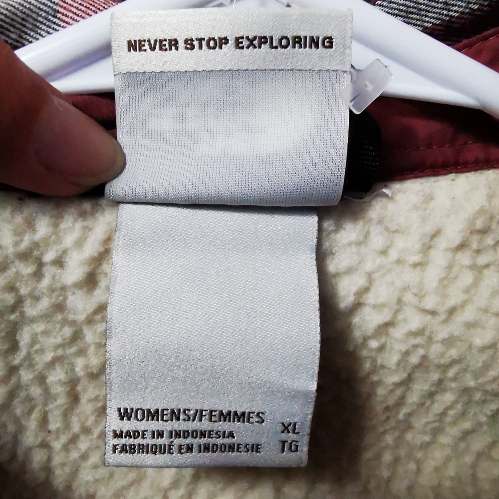The North Face Women’s Campshire Fleece Lined Long Sleeve Shirt Size XL Red - Picture 13 of 16